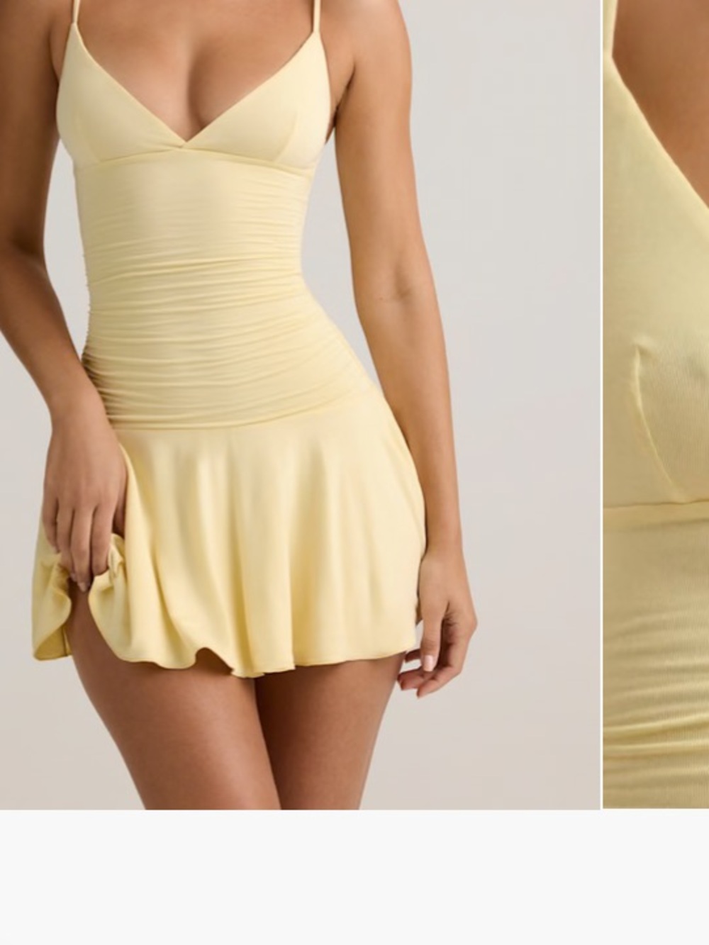 Kelbie
Modal Ruched A-Line Mini Dress in Buttercream Yellow - Picture 8 of 10